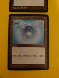 Pearl Medallion x2 Artifact Tempest. Old Vintage. Magic the Gathering 2 Card. - Image 2