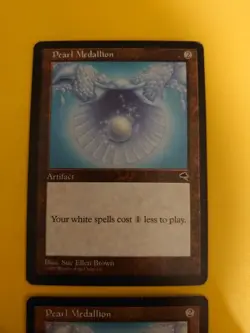 Pearl Medallion x2 Artifact Tempest. Old Vintage. Magic the Gathering 2 Card. - Image 3