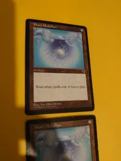 Pearl Medallion x2 Artifact Tempest. Old Vintage. Magic the Gathering 2 Card. - Image 4