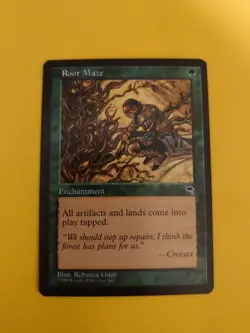 Root Maze. Enchantment Tempest. Old Vintage. Magic the Gathering Card. - Image 1