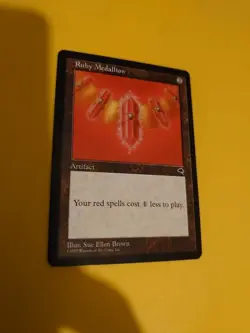 Ruby Medallion Rare Tempest. Old Vintage. Magic the Gathering Card. - Image 1