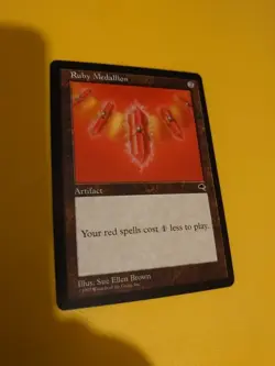 Ruby Medallion Rare Tempest. Old Vintage. Magic the Gathering Card. - Image 2