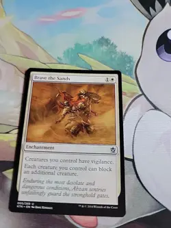 Brave the Sands Khans of Tarkir NM White Uncommon MAGIC MTG CARD J14 - Image 1