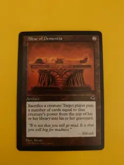 Altar of Dementia. Artifact Tempest. Old Vintage. Magic the Gathering Card. - Image 1
