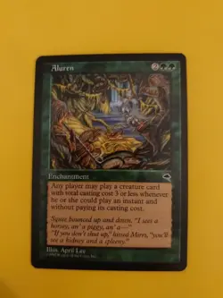 Aluren. Enchantment rare Tempest. Old Vintage. Magic the Gathering Card. - Image 1