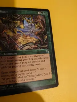 Aluren. Enchantment rare Tempest. Old Vintage. Magic the Gathering Card. - Image 4