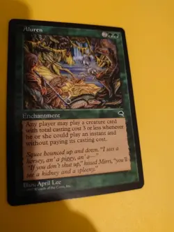 Aluren. Enchantment rare Tempest. Old Vintage. Magic the Gathering Card. - Image 5