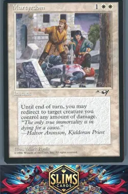 Magic the Gathering MTG Alliances Martyrdom (Wounded on Ground) #139 Buy 2 Get 1 - Image 1