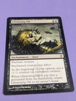 MTG Magic: New Phyrexia: Glistening Oil #62/175 Rare - LP - Image 1