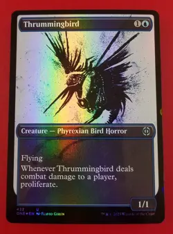 1x Thrummingbird (432) | FOIL Showcase | Phyrexia: All Will Be One | MTG Magic - Image 1