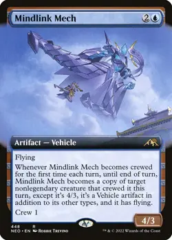 1x Mindlink Mech - Extended Art NM Eng MTG - Kamigawa: Neon Dynasty - Image 1