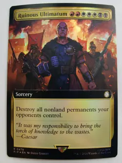 Ruinous Ultimatum - Foil Extended Art - NM - Fallout PIP - MTG - Image 1