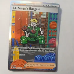Lt. Surge's Bargain 185/132 Special Illustration Rare Pokemon Mega Evolution SIR - Image 1