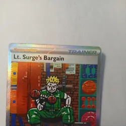 Lt. Surge's Bargain 185/132 Special Illustration Rare Pokemon Mega Evolution SIR - Image 2