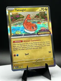 Tatsugiri - 118 Twilight Masquerade Prerelease STAFF Pokemon SVP 118 NM - Image 1
