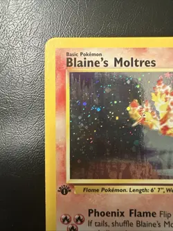 Blaine's Moltres 1/132 1st Edition Holo Pokemon Gym Heroes Near Mint 1st Edition - Image 2