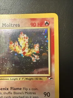 Blaine's Moltres 1/132 1st Edition Holo Pokemon Gym Heroes Near Mint 1st Edition - Image 3