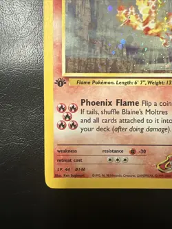 Blaine's Moltres 1/132 1st Edition Holo Pokemon Gym Heroes Near Mint 1st Edition - Image 4