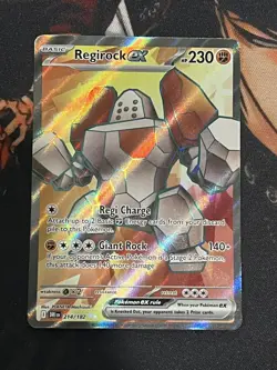 Pokemon Destined Rivals - Regirock Ex - 214/182 - Illustration Art Rare - M/NM - Image 1