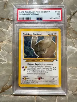 2002 Pokemon Shining Noctowl Neo Destiny 110 PSA 5 Revelation Vintage - Image 3
