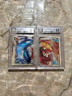2010 Pokemon HGSS Undaunted Kyogre & Groudon 87/90 88/90 BGS 8.5 9 REGRADE PSA - Image 3