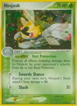 Ninjask - 13/107 - Holo Rare HP TCG Pokemon - Image 1