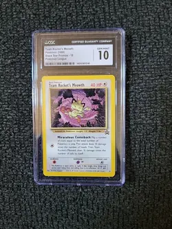 Pokemon Black Star Promo Team Rocket's Meowth - CGC 10! Gem Mint! PK2503 - Image 1