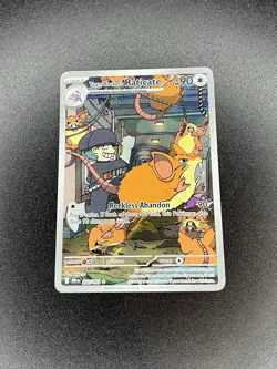 Team Rockets Raticate 202/182 Destined Rivals Illustration Rare Pokemon NM - Image 1