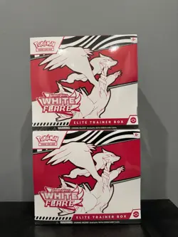 Pokemon TCG Scarlet & Violet White Flare Elite Trainer Box ETB LOT OF x2 - Image 1