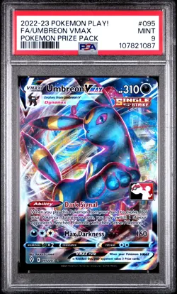 2022-2023 POKEMON PLAY! POKEMON PRIZE PACK #095 FULL ART/UMBREON VMAX PSA 9 - Image 1
