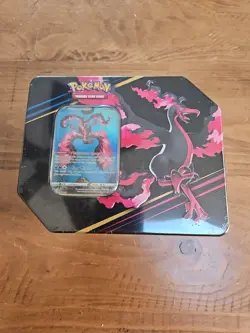 Pokemon Crown Zenith Galarian Moltres Tin Promo + 5 Booster Packs! NM Sealed - Image 1