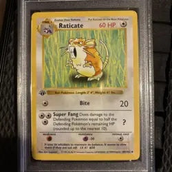1999 Pokemon Game Raticate 1st Edition PSA 9 - Image 2