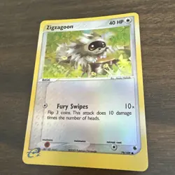 Pokemon TCG Zigzagoon EX Ruby and Sapphire 79/109 Reverse Holo Common - Image 3