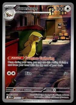 Pokemon TCG Gumshoos 153/132 Me01: Mega Evolution Illustration Rare Holo NM - Image 1