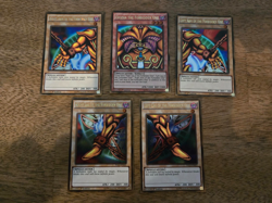 Exodia The Forbidden One Full 5 Card Set Gold Rare PGL2 NM - Image 1