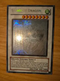 Stardust Dragon Ghost Rare TDGS-EN040 Unl LP Yugioh Slight Text Shift Misprint - Image 1