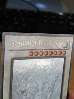 Stardust Dragon Ghost Rare TDGS-EN040 Unl LP Yugioh Slight Text Shift Misprint - Image 2