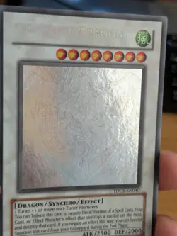 Stardust Dragon Ghost Rare TDGS-EN040 Unl LP Yugioh Slight Text Shift Misprint - Image 3