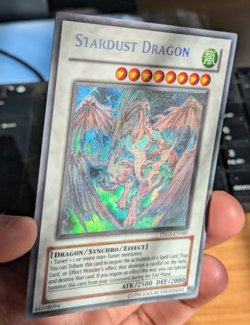 Stardust Dragon Ghost Rare TDGS-EN040 Unl LP Yugioh Slight Text Shift Misprint - Image 4