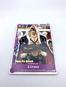X.DRAKE One Piece TCG Card Game Gold Stamped! Super PreRelease! [ST04-013] NM A+ - Image 1