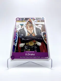 X.DRAKE One Piece TCG Card Game Gold Stamped! Super PreRelease! [ST04-013] NM A+ - Image 3