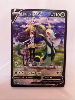 Serperior V TG13/TG30 Silver Tempest Trainer Gallery Full Art Pokemon Card - Image 1