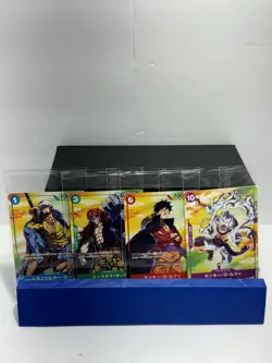 One Piece 2023 7-11 Tie-Up Japanese Promo Set Kid Law Luffy "Gear 5" (4 cards) - Image 1