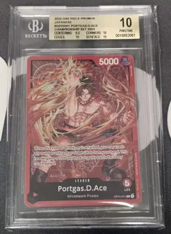 One Piece Card Game - Portgas D. Ace OP03-001 - Special Goods Set - BGS 10 - Image 1