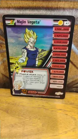 DRAGON BALL Z 2003 MAJIN VEGETA 47 Foil Holo SCORE Collector Trading Card - Image 1