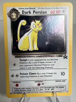 LP- Dark Persian 17 Holo WoTC Promo AUTHENTIC Pokemon Card - Image 1