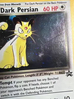 LP- Dark Persian 17 Holo WoTC Promo AUTHENTIC Pokemon Card - Image 3