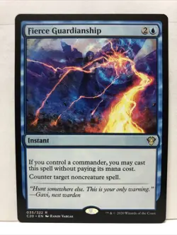 MTG Fierce Guardianship Magic: The Gathering Commander 2020 Rare #035 - Image 1