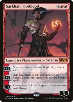 Sarkhan, Fireblood Core Set 2019 LP MTG - Image 1