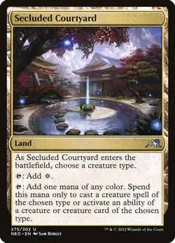 1x Secluded Courtyard NM Eng MTG - Kamigawa: Neon Dynasty - Image 1